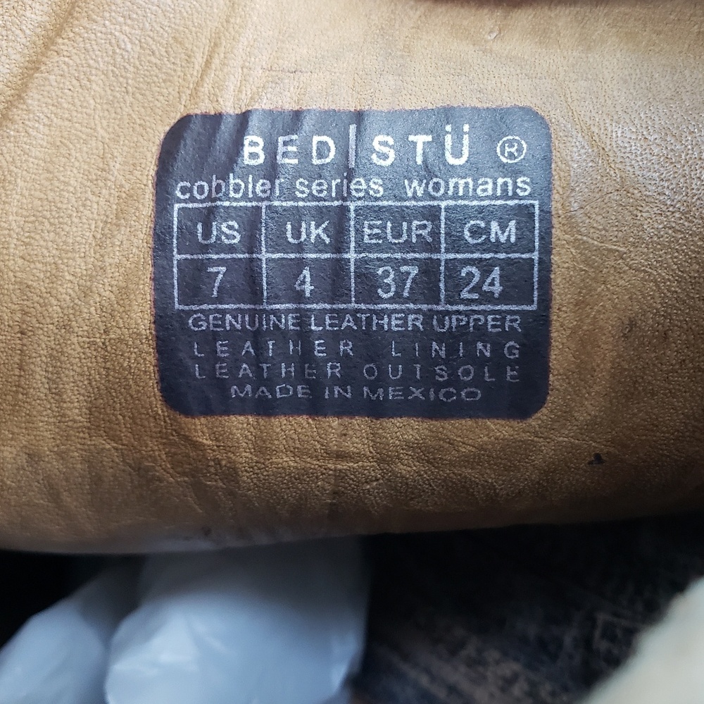 Bed Stu Combat Boots Distressed Brown Sabre 7 - Picture 7 of 8